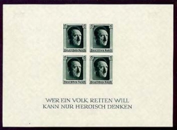 GE B103 Imperforate Hitler Birthday Sheet